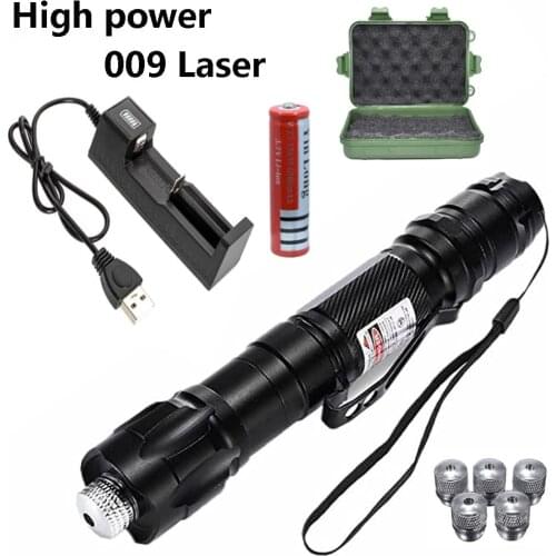 Laser Pointer USB Charger Powerful High Power Green Laser Pointer Powerful Adjustable Focus Hunting Laser Burning Matches