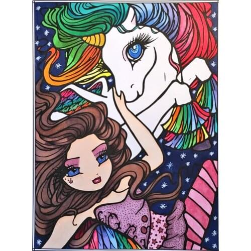 5D Diamond painting Kits Cartoon Girl Picture Full Square Round Drill Diamond Embroidery Cross Stitch Gift Mosaic Home Decor