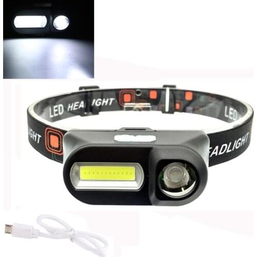Headlamp LED Work Headlight 18650 USB Rechargeable Waterproof Flashlight Outdoor Camping Light Head Lights For Hiking Fishing