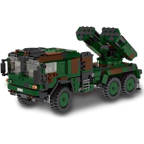 New Xingbao Germany Military Bricks Series 986pcs LARS 2 Multiple Rocket Launcher Armored Vehicle Building Blocks Toys For Boys