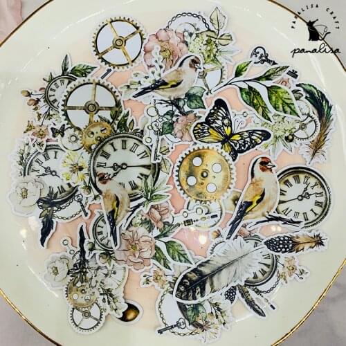 Panalisacraft 21pcs Junk journal Gorgeous vintage stickers paper for Scrapbooking Happy Planner/Card Making/ Journal Project