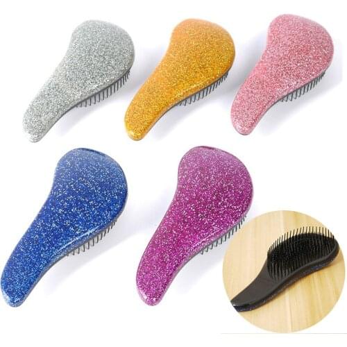 Hot Magic Handle Comb Anti-static Massage Hair Brush Tangle Detangle Shower Massage Hairbrush Comb Salon Hair Styling Tool