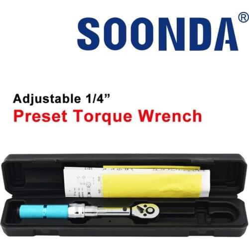 1/4" Adjustable Original 1-25N.m Preset Torque Wrench For Car Spanner Bicycle Repair Torque Setting Measurement Hand Tools