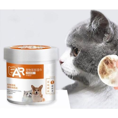 Pet Cat Dog Grooming Wipes Hypoallergenic Ear Cleaning Pad Dogs Cats Odor Eliminator Dog Deodorizing Wipes Pet Care Supplies