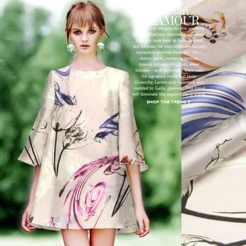 135 cm wide silk organza fabric 14 mm natural silk fabric printed crisp dress organza satin fabric wholesale silk cloth