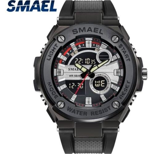 SMAEL Mens Watches Top Brand Luxury Analog Quartz Watch Men Military Sport Multifunction LED Digital Clock Man Relogio Masculino