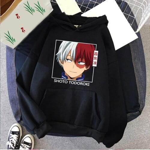 My Hero Academia Shoto Todoroki Hoodies Pullover Casual Printing Streetswear Sweatshirt Men Women Unisex