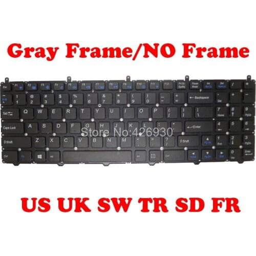 US TR SD FR UK Keyboard For CLEVO W650EH W650RZ1 W650SB W650SC W650SF W650SH W650SJ W650SR United States Turkey Sweden English