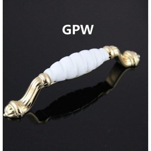 128mm vinatge modern fashion furniture handle bronze kitchen cabinet pull 5" white ceramic gold antique silver dresser handle