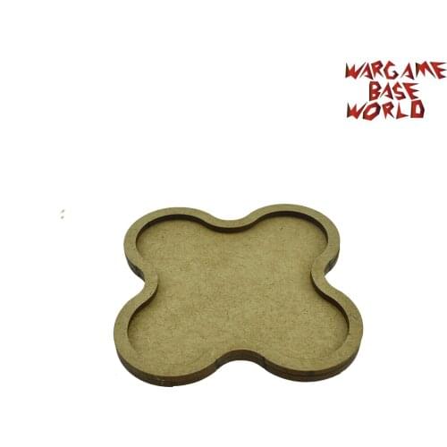 Wargame Base World - Movement Tray - 5 bases 32mm round - Star Shape MDF