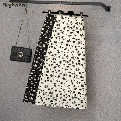 Skirts Women Classic Mid-Calf Ladies Leisure A-line Fashion Korean Style Print Summer All Match Friends Cozy Holiday Chic Ins