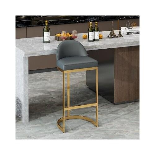 High chair stainless steel bar chair back jewelry chair cashier desk chair counter chair modern simple household bar chair