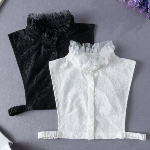 Women Lace Stand Fake Collar Blouse Cute Detachable Shirt Collar False Collar Lapel Blouse Women Neckwear Nep Kraagie