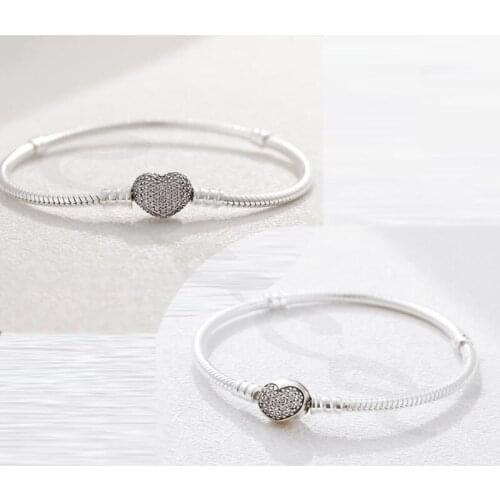 925 sterling silver bracelet DIY beads Bracelet original charms silver 925 bracelets for women Christmas gifts