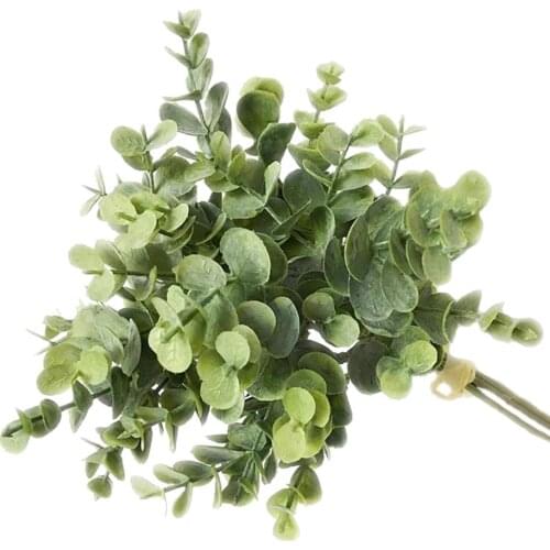 1Bouquet Artificial Eucalyptus Leaf Fake Plant Green Grass Artificial Plants for DIY Wedding Party Home Decor Decoration