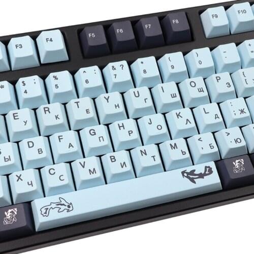 136 Keys/set Cherry Profile MIZU Keycap PBT 5 Sides Dye Sublimation Key for Mechanical Keyboard iso Key MX 61/87/104