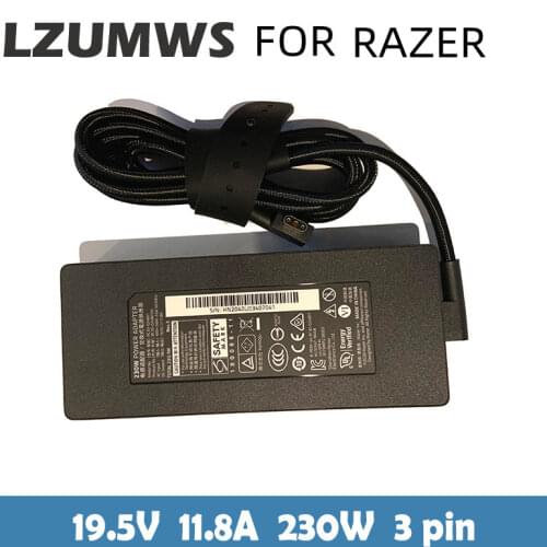 Gaming 19.5v 11.8A 230W Laptop Adapter Power For Razer Blade 15 17 RZ09-03006E92 RC30-024801 RZ09-02386W92 Supply Charger