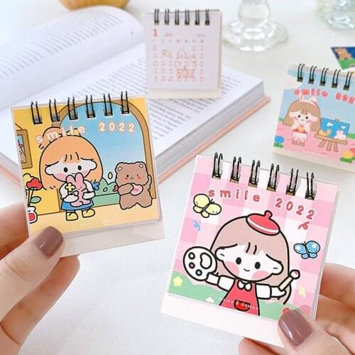 2022 Daily Schedule Table Planner Cartoon Desk Calendar Yearly Agenda Organizer School Office Supplies Notepad Calendar Dual