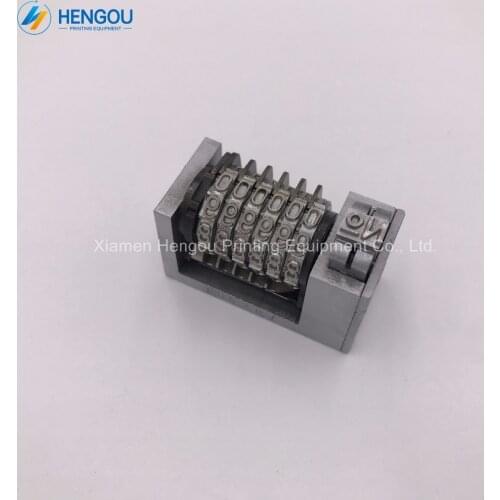 1 Piece 6 digits 4x8 backward full steel numbering machine Gothic Font jump mode 543210 numerator 6 digits
