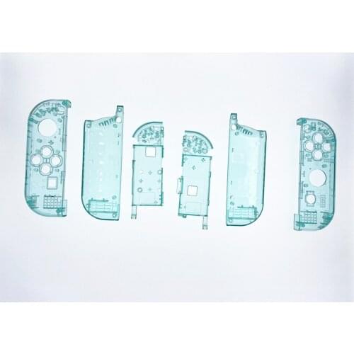 5Pcs/Lot NEW Transparent Joycon Case Shell With Frame For NS Switch Left and Right Red and Purple Color Case Repair Parts