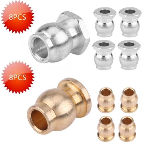 8Pcs Link Rod Metal Ball Bearing Ends Joint Bolt Replacement Parts for 1/10 1/8 RC Crawler/Truck/Off-road Car RC Toy Accessory