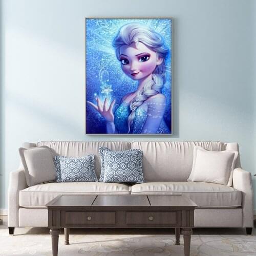 Disney Diamond Painting 5D DIY Full Square Round Cartoon Snow Princess Diamond Embroidery Mosaic Home Decor Cross Stitch Kits