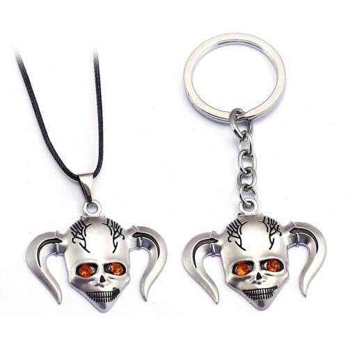 Anime BLEACH Necklace Kurosaki Ichigo Inoue Orihime Ishida Uryuu Pendant Keychain Key Ring Holder Jewelry Figure Gift