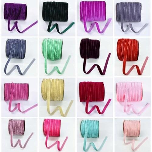 10 Yards 3/8"(10mm) Velvet Ribbon Wedding Party Decoration Handmade Ribbon Gift Wrapping Hair Bows DIY Christmas Ribbon
