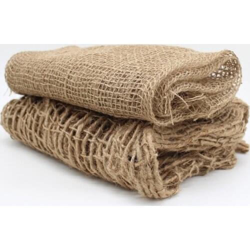 Large Mesh Jute Cloth Wedding Decoration Photography Background Cloth Coarse Slope Protection Jute Designer DIY Material Fabric