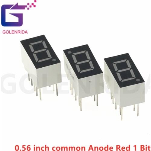 5pcs Digital tube segment common Anode Red 1 Bit digital Tube 0.56 inch Red LED Display 5161BS