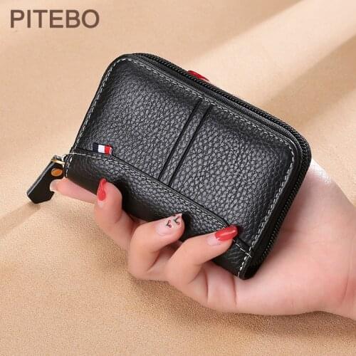 PITEBO Business Office large capacity practical simple cowhide business card case fashion creative leather business card case cc