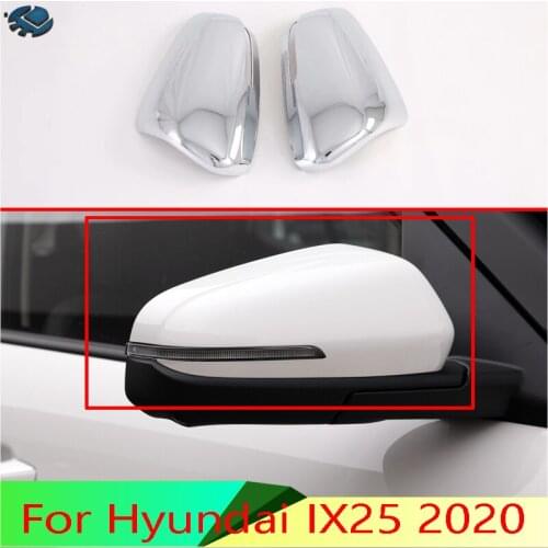 For Hyundai IX25 2020 Car Accessories Door Side Mirror Cover Trim Rear View Cap Overlay Molding Garnish