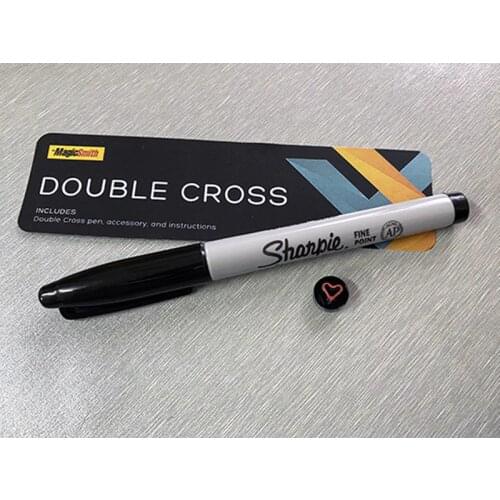 Double Cross by Mark Southworth (1 X Stamper + 1 Heart Stamper) Magic Tricks Magician Close Up Illusion Props X Transfer Magia