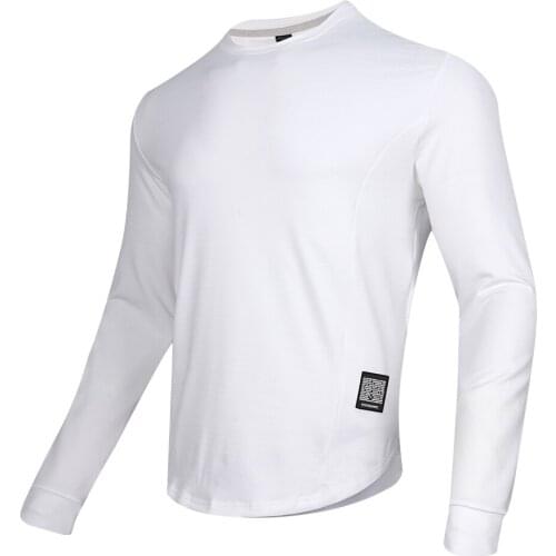 New Mens Quick Dry Fitness Shirt Long Sleeves Running Gym T Shirt Autumn Outdoor Sports T-Shirt Loose Training Mans T-Shirt