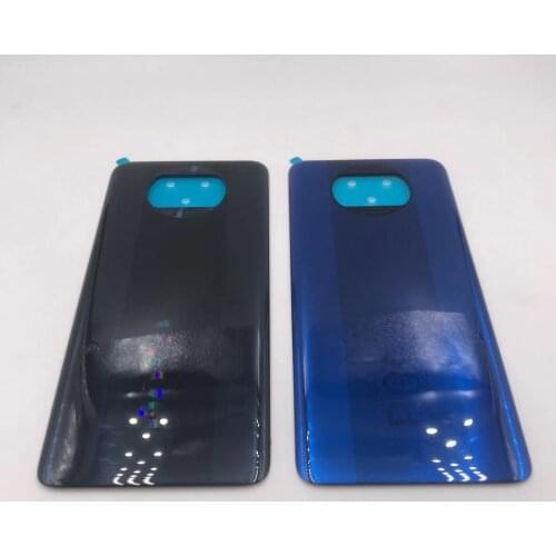 For Xiaomi Poco X3 NFC Battery Cover Back Glass Rear Door Housing Case POCO X3 Back Panel PocoX3 Battery Cover With Adhesive
