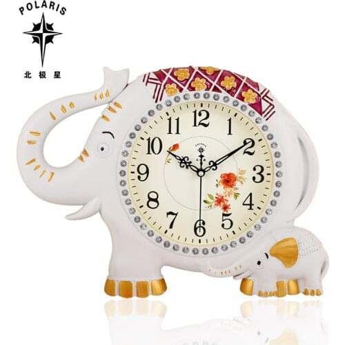 Small Elephant Wall Clock Silent Creative Animal Kitchen Wall Clock Bedroom Unique Duvar Saat Clocks Decoration Home O60WC