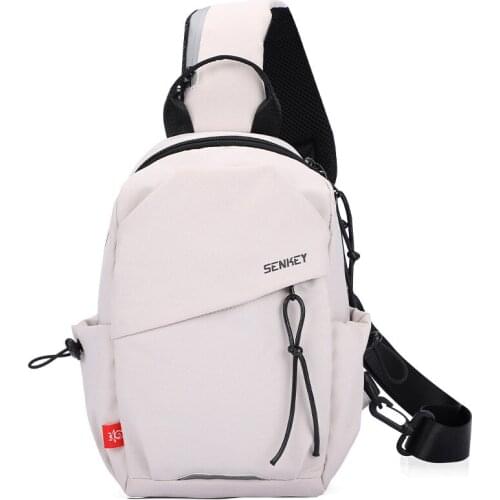 Chest Bags Women Men Unisex Nylon Brief Reflection Waterproof Sport Cross Body Bag