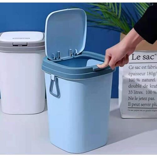 8L/13L Wall Mounted Trash Can Bin With Lid Waste Bin Kitchen Cabinet Door Hanging Trash Bin Garbage Car Recycle Dustbin Rubbish