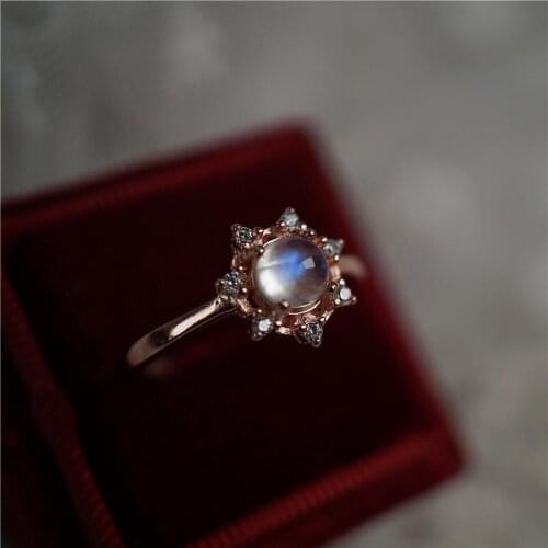 New original unique craft snowflake opening adjustable ring romantic light luxury charm womens brand silver
