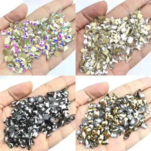Swarovsky New Bread Shape 3D Rhinestones Nail Art Decorations Crystal Gems Jewelry Gold AB Shiny Stones Charm Glass DIY Design