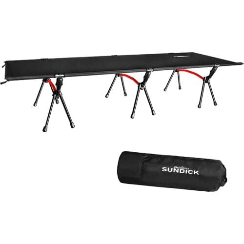 Outdoor Folding Bed Portable Aluminum Alloy Camping Cot 265LB Bearing Weight Compact for Picnic Hiking Camping Equipment sundick