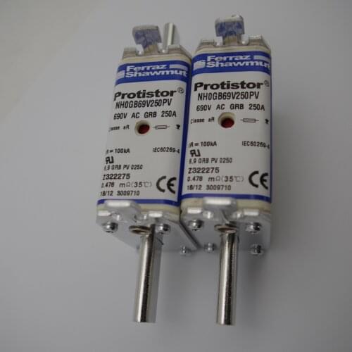 Fuse Link NH0GB69V250PV Power Ceramic Fuse 250A 690V for Semiconductor Protection
