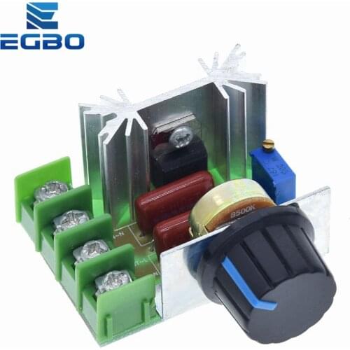 1PCS EGBO AC 220V 2000W SCR Voltage Regulator Dimming Dimmers Speed Controller Thermostat