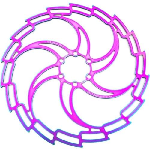 Mountain Bike Colorful Disc Brake Rotor MTB Road Bike Brake Disc Rotors High Quality Rainbow 160/180/203mm Rotors With 6 Bolts