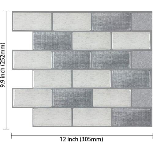 Self Adhesive Oblong Wallpaper 3d Waterproof Kitchen Backsplash Sticker