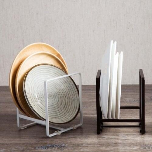 Carbon Steel Dish Rack Drying Rack Shelf Pot Lid Dish Tray Plate Display Holder Storage Rack Shelf Kitchen Organizer