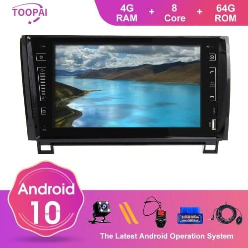TOOPAI Android 10 For Toyota Tundra Sequoia 2007-2013 Auto Radio Stereo Head Unit GPS Navigation Car Multimedia Player SWC IPS