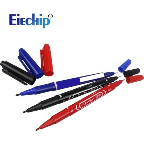 5pcs/lot Smart Electronics CCL Anti-etching PCB Circuit Board Permanent Ink Marker Double Pen For DIY PCB School office