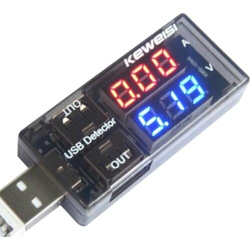 3-9V USB Tester Charger Capacity Phone Charging Detector Voltmeter Ammeter Monitor Current Voltage Two-color Display