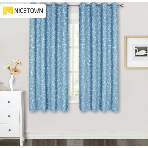 European Style Privacy Protected Curtains for Nursery Gift Widely Match Geometry Pattern Curtains for Home Office Decoration